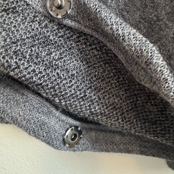 KATIE TODD 100% Wool Nordic/Aztec Oversized Zip Front Poncho Cape L/XL - Picture 9 of 11